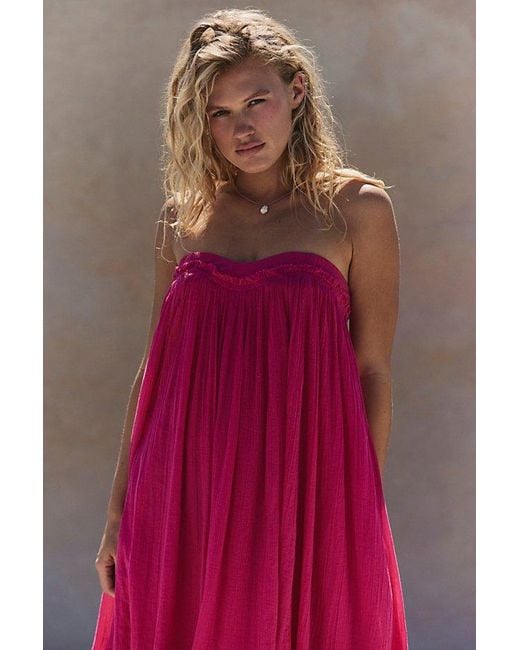 free-est Red Genevieve Midi Dress By