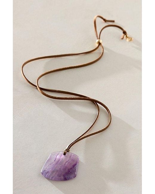 Free People Natural Lena Semiprecious Stone Necklace