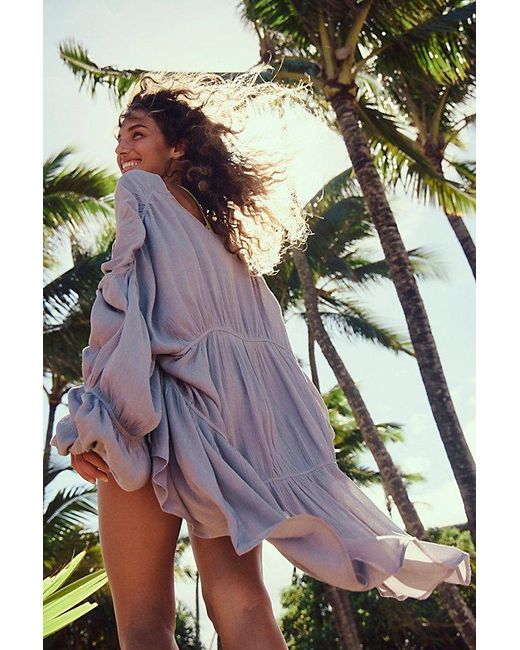 Free People Black Juliet Sheer Tie-Front Duster Top