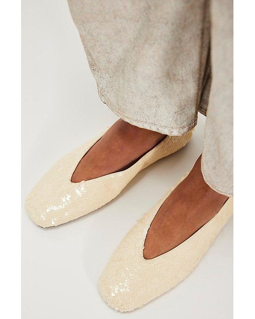Jeffrey Campbell Natural Everyday Sequin Flats By