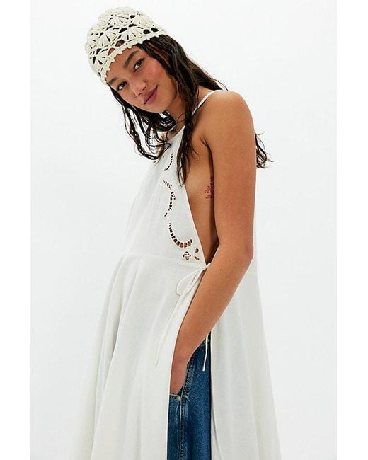 Free People Brown Cora Crochet Cap