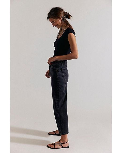 Free People White Deep Trance Dropped Boyfriend Jeans