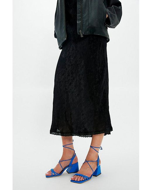 Vicenza Black Love Letter Wrap Heels By