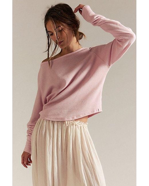 Free People Pink Jess Long Sleeve
