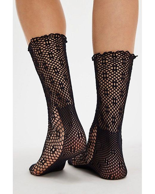 Free People Natural Poppy Crochet Socks