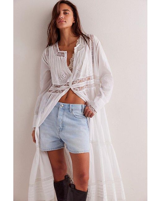 Free People Blue Tippi Denim Shorts