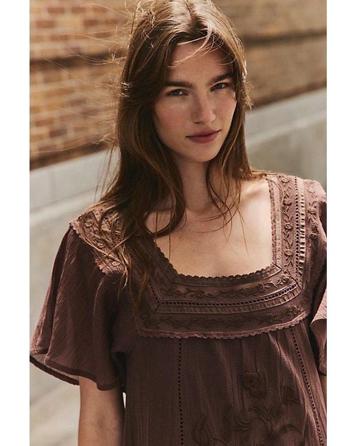 Free People Brown Forever Free Maxi Dress