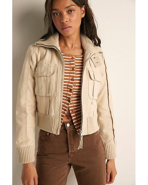 Free People Brown Most Wanted Striped Cardi By