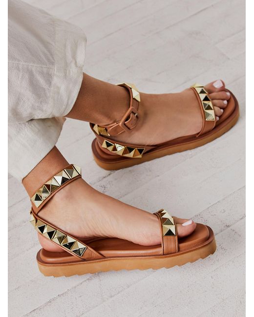 Free People Gray Leon Studded Sandals
