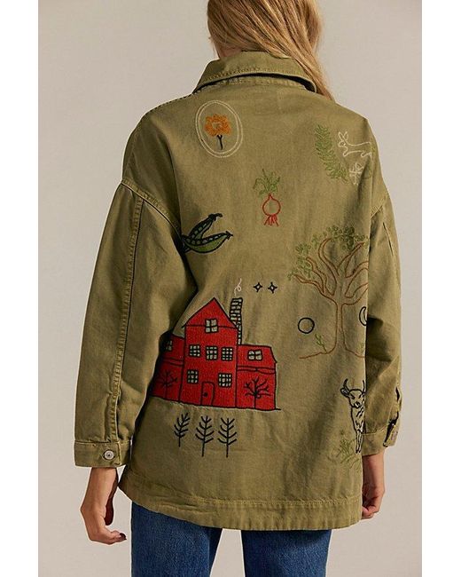 Free People Multicolor We The Free Madison City Embroidered Jacket