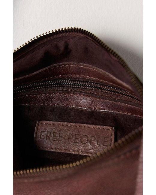 Free People Brown Lillie Leather Shoulder Bag