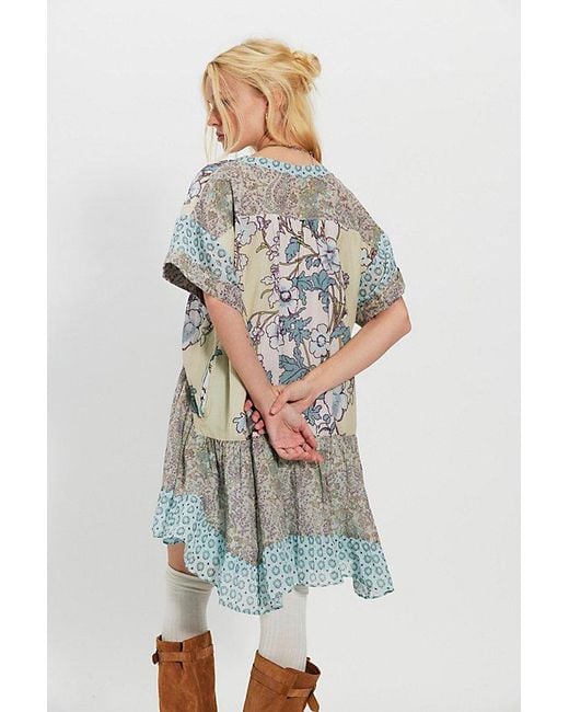 Free People Gray Printed Agnes Dress