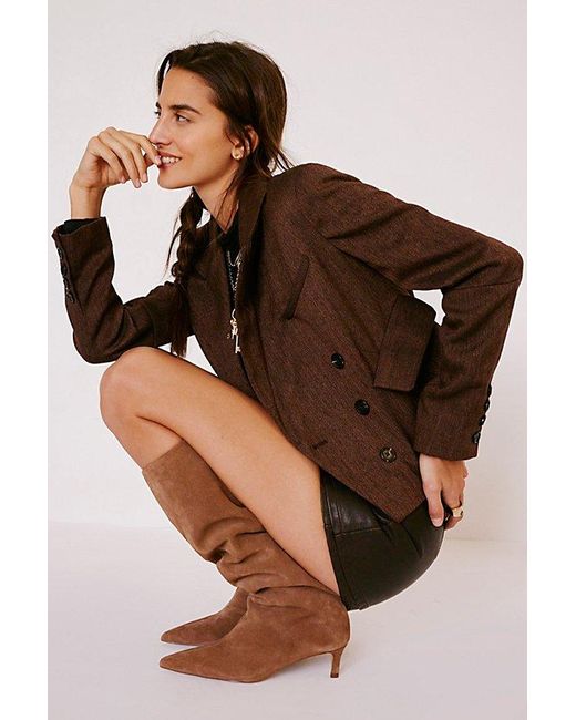 Free People Blue Kiki Kitten Heel Boots