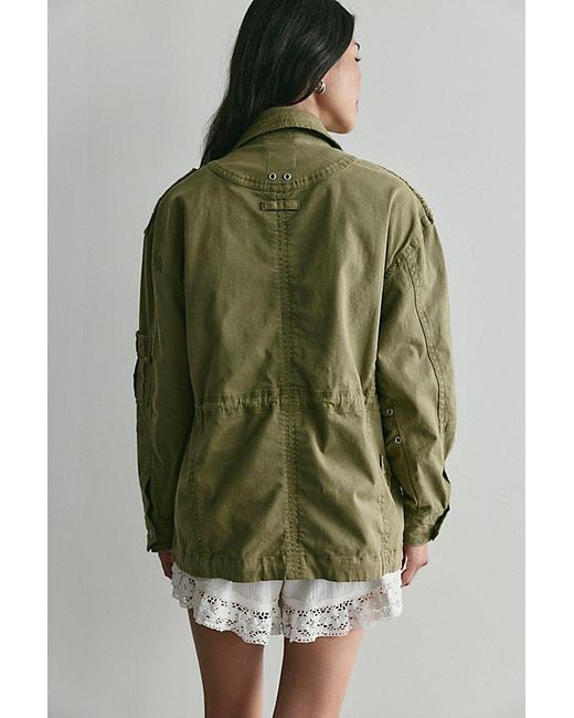 Free People Green Marlo Surplus Jacket