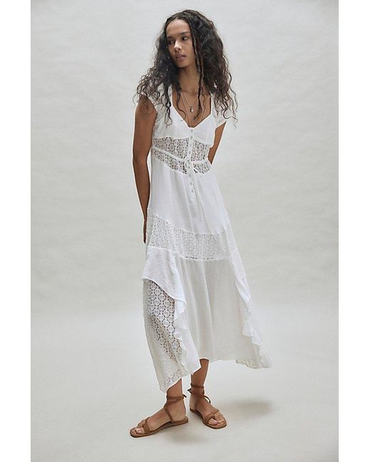 free-est Gray Georgette Maxi Dress