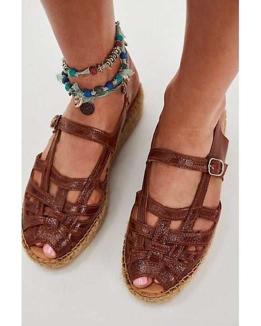 Naguisa Brown Thalis Espadrille Sandals By