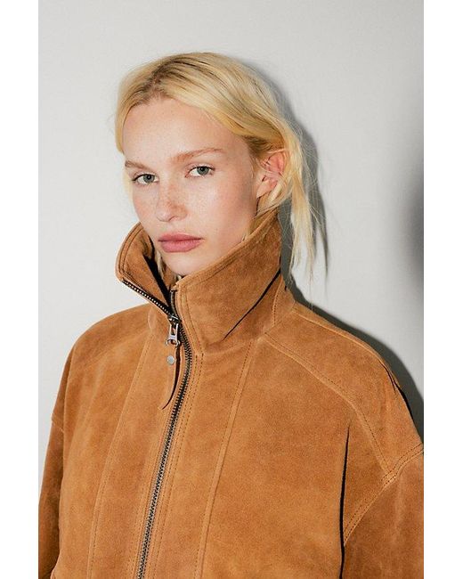 Free People Brown We The Free Desert Moon Suede Jacket