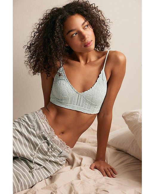 Intimately By Free People Blue Heirloom Seamless Bralette By