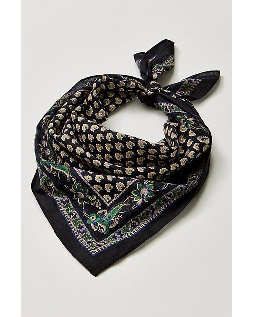 Free People Brown Lotus Paisley Print Bandana