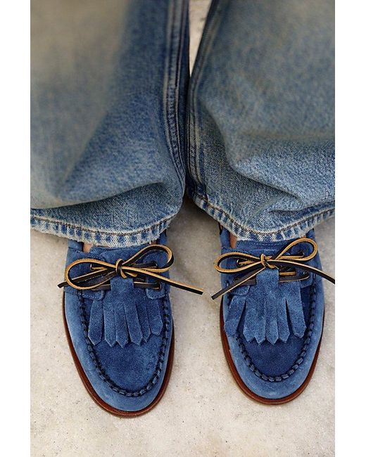 Free People Blue Benny Boat Shoes Shoe