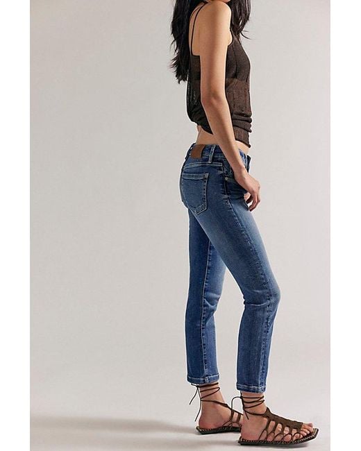 Free People Blue Paloma Low-Rise Cigarette Jeans