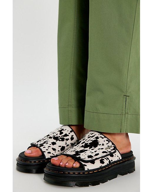 Dr. Martens Green Zebzag Slides