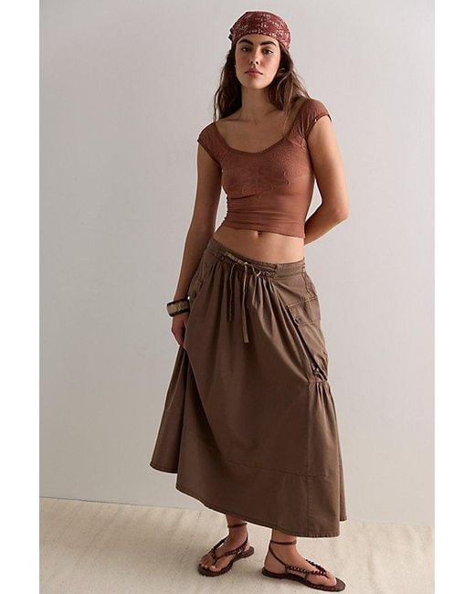 Intimately By Free People Brown Pretty Please Crop Top By