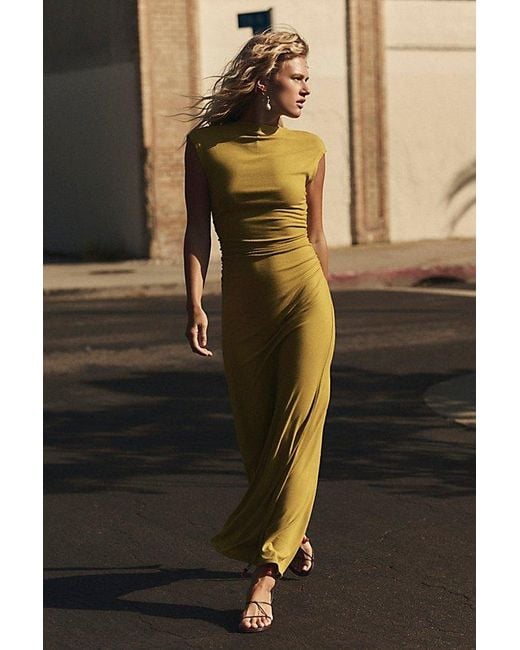 free-est Black Good Feels Cap-Sleeve Maxi Dress By