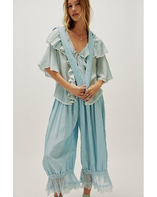 Spell Green Bluebird Ruffled Blouse