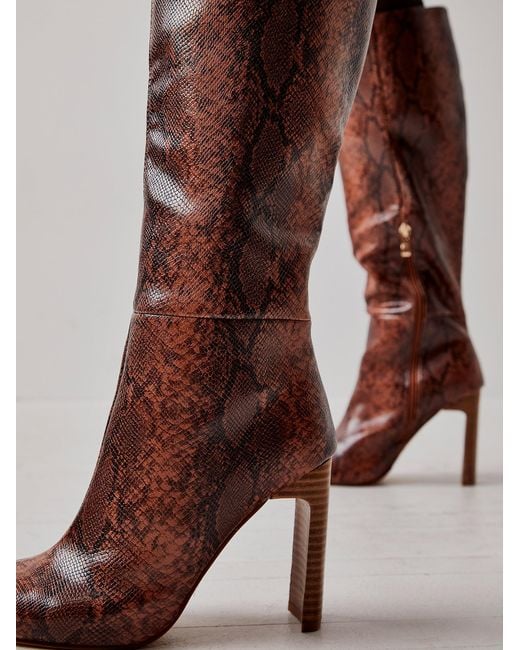 Free People High Point Tall Boots in Brown Lyst