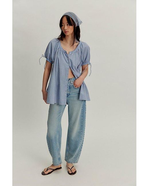 Free People Blue Farley Striped Tunic