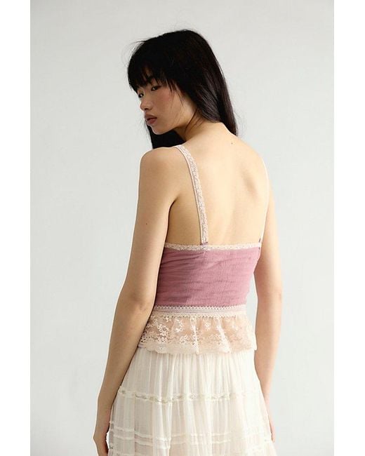 Free People Pink Alessandra Top
