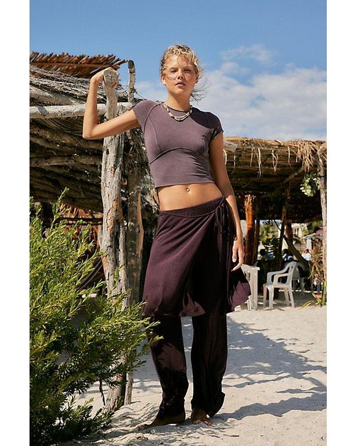free-est Black Gauzy Knit Skants Top By