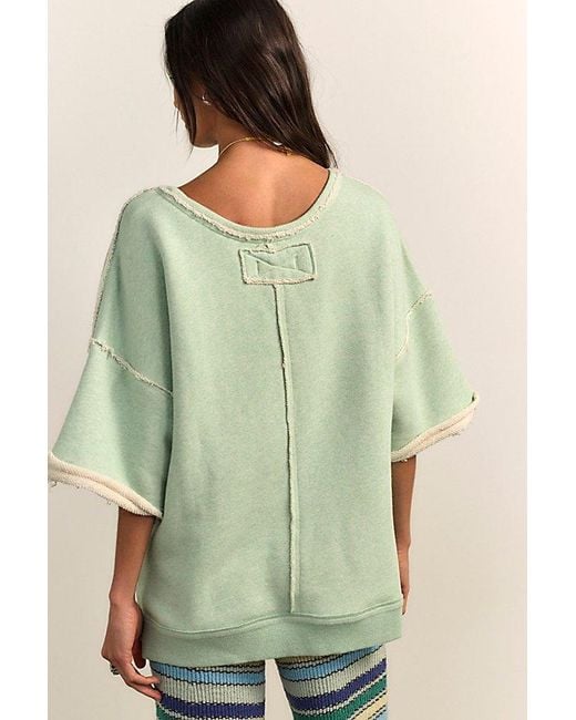 Free People Green Faded Memory Pullover