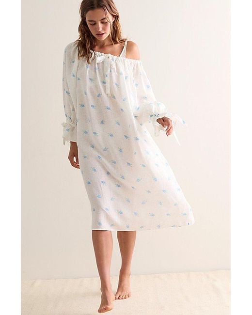 Sleeper Multicolor Cha-Cha Ruffled Midi Slip Dress