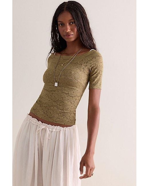 Intimately By Free People Brown Smooth Talking Off-The-Shoulder Top By