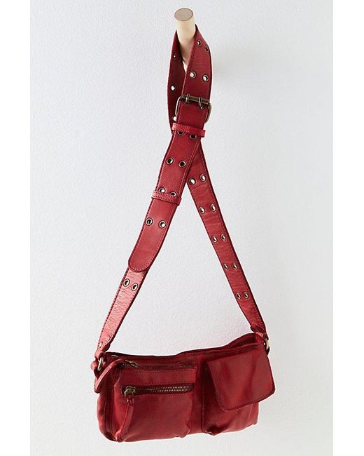 Free People Red Wade Leather Sling