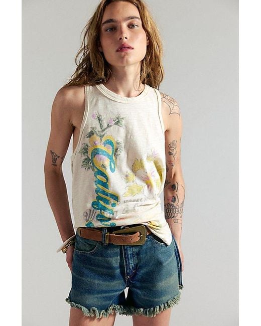 Free People Blue We The Free Rosie Graphic Tank