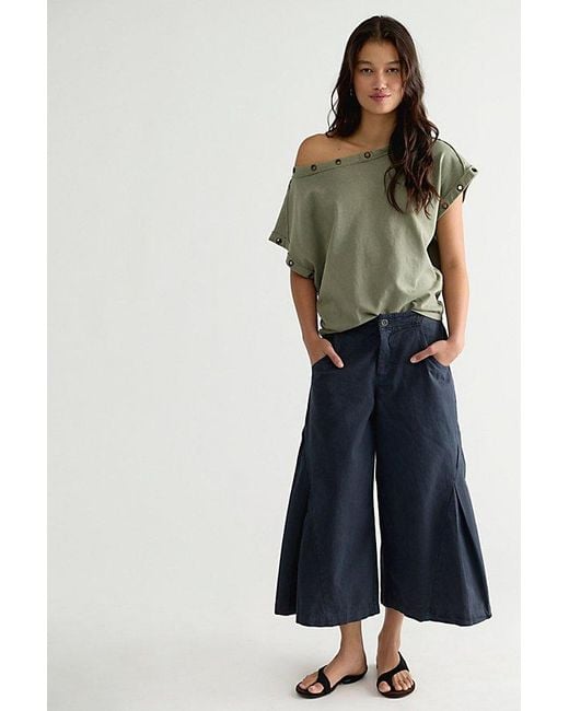 Free People Green Billie Tee