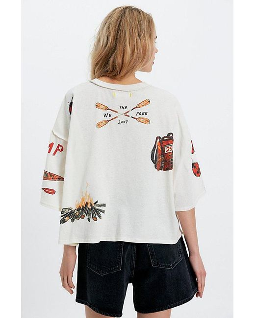 Free People White Mountain View Graphic Tee By