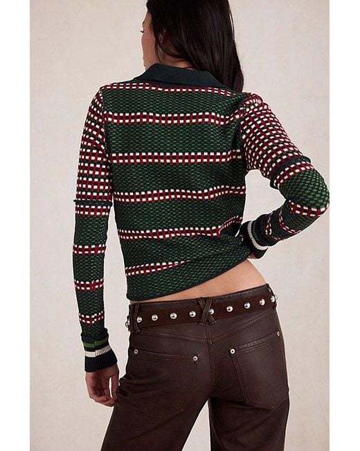 Free People Multicolor Level Up Polo