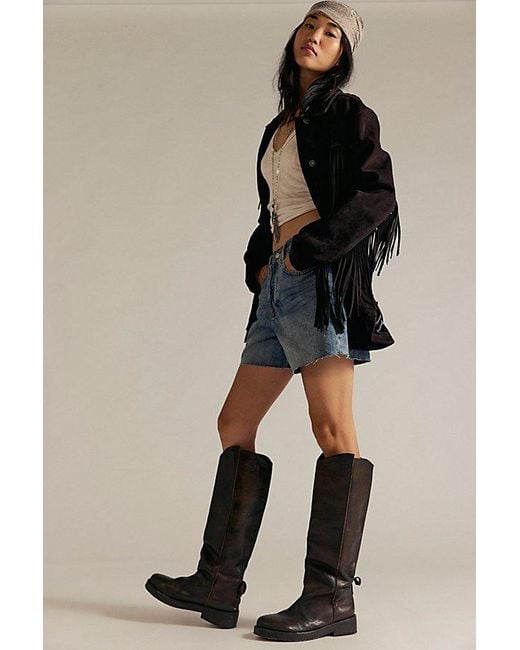 Free People Gray Bryce Equestrian Boots