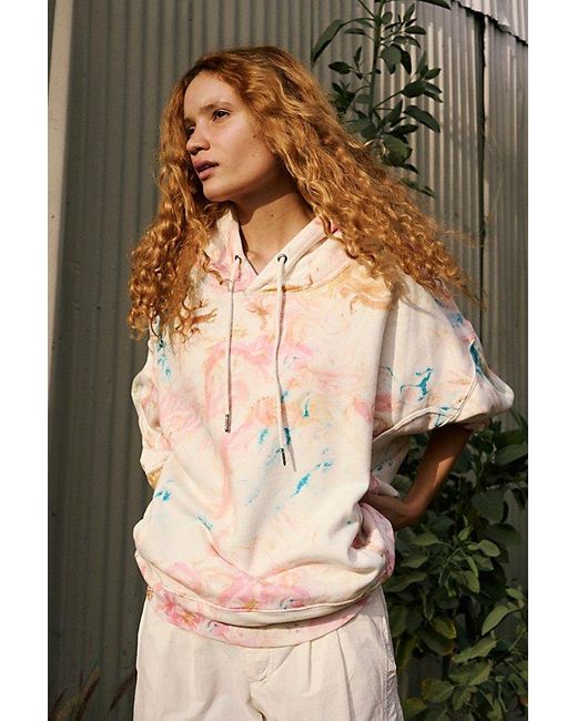 Free People Natural Sprint To The Finish Printed Hoodie
