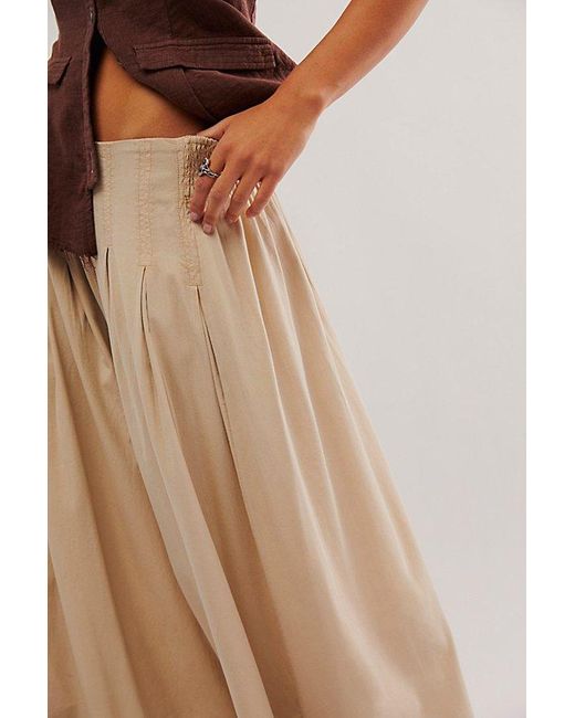Free People Natural Maisie Poplin Trousers