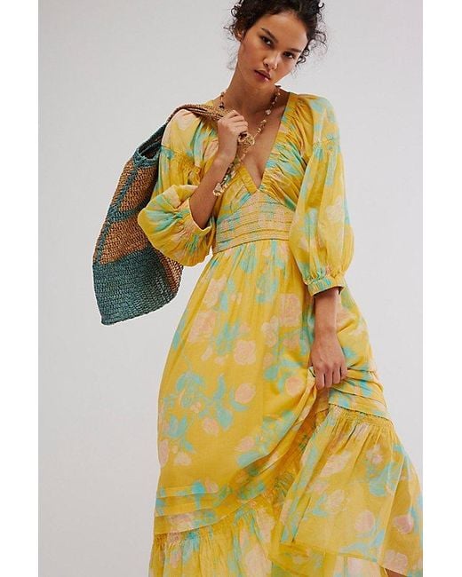 Free People Yellow Golden Hour Maxi Dress