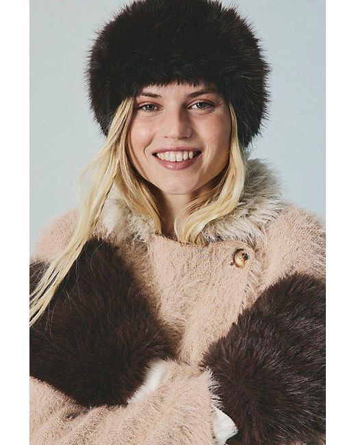 Free People Brown Arctic Fur Mitten