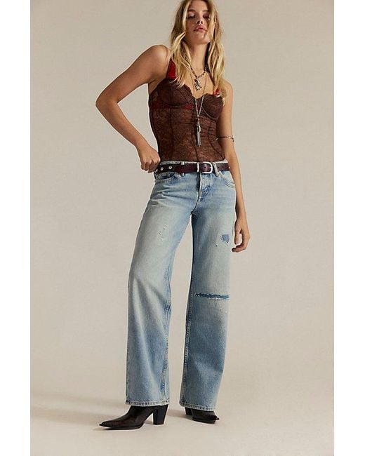 Free People Multicolor Tennessee Low-Rise Boyfriend Jeans