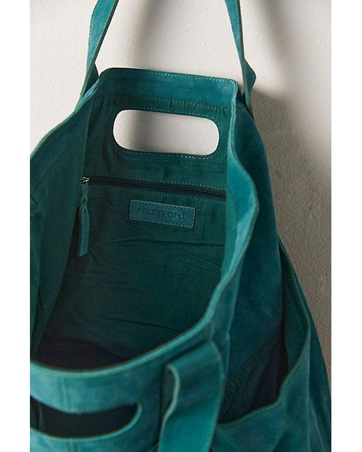Free People Green Suede Caravan Tote
