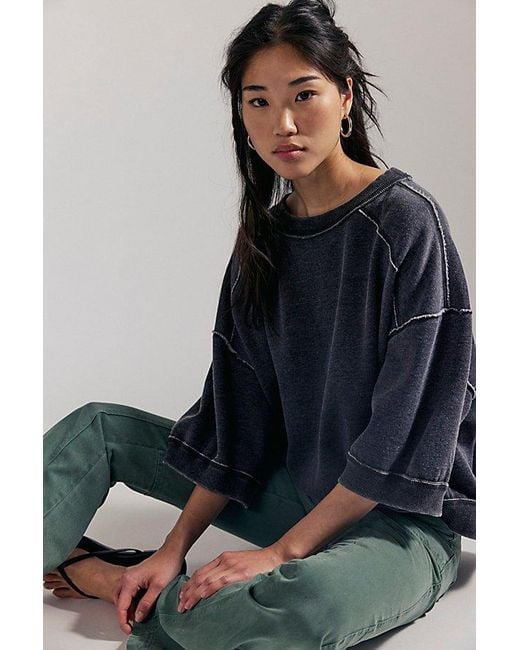 Free People Blue We The Free Everything Pullover