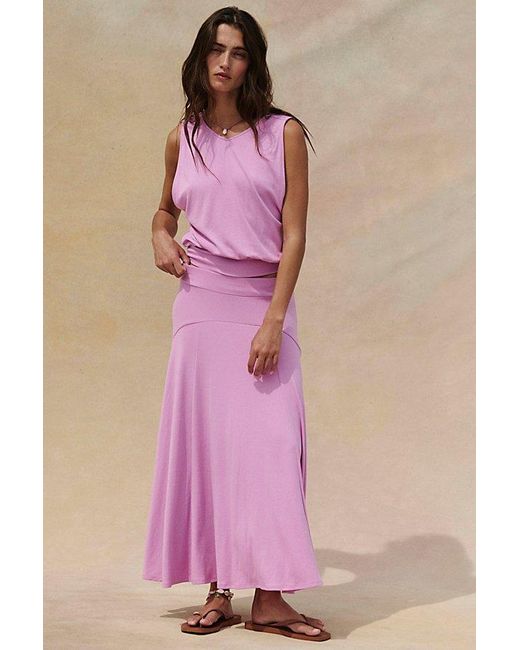 free-est Pink Bristol Skirt Set By